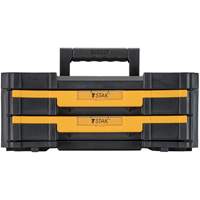 TSTAK&reg; IV Tool Box with Double Shallow Drawers, 16-1/4" x 12-1/4" x 6-3/8", Black Haskins Industrial Inc.