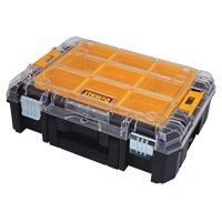TSTAK&reg; V Organizer with Clear Lid, 17-1/4" x 13" x 6", Black Haskins Industrial Inc.