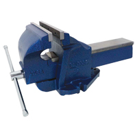 Ductile Iron Mechanics Bench Vise, 8" Jaw Width, 4" Throat Depth Haskins Industrial Inc.