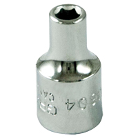 Socket, 4 mm, 1/4" Drive, 6 Points Haskins Industrial Inc.