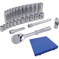 Jeu de douilles m&eacute;triques et accessoires, 26 Mcx, Prise de 3/8", Profond Haskins Industrial Inc.