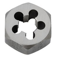 Hex Rethreading Die Nut, 1"/1-1/16" Dia., 3/8"-18 Thread, Carbon Steel/Chromium Steel Haskins Industrial Inc.