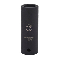 Socket, Impact, 17 mm, 1/2" Drive, 6 Points, Deep Haskins Industrial Inc.