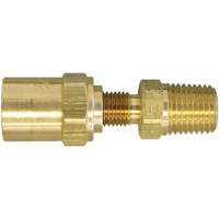 3/8" NPT Reusable Hose Fitting, 11/16" Dia., Brass Haskins Industrial Inc.