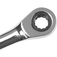Metric Ratcheting Combination Wrench, 12 Point, 8 mm, Chrome Finish Haskins Industrial Inc.