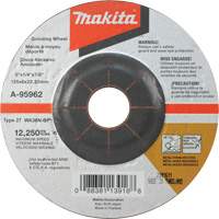 INOX Grinding Wheel, 5" x 1/4", 7/8" Arbor, Aluminum Oxide, Type 27 Haskins Industrial Inc.