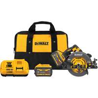 Ensemble scie circulaire sans fil Flexvolt Max** avec frein &eacute;lectrique, 7-1/4", 60 V Haskins Industrial Inc.