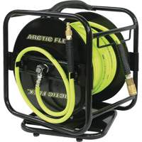 Manual Hose Reel with Hybrid Polymer Air Hose, Air, 1/4" x 100', Single Hose Haskins Industrial Inc.