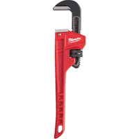 Pipe Wrench, 1-1/2" Jaw Capacity, 10" Long, Powder Coated Finish, Ergonomic Handle Haskins Industrial Inc.