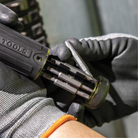 15-in-1 Multi-Bit Ratcheting Screwdriver, 8-3/4" L, Cushion Grip Handle Haskins Industrial Inc.