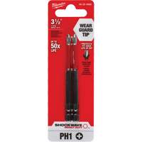 Shockwave Impact Duty Screwdriver Bit, Phillips, #1 Tip, 1/4" Drive Size, 3-1/2" Length Haskins Industrial Inc.