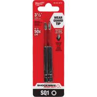 Shockwave Impact Duty Screwdriver Bit, Square, #1 Tip, 1/4" Drive Size, 3-1/2" Length Haskins Industrial Inc.