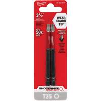 Shockwave Impact Duty Screwdriver Bit, Torx, T-25 Tip, 1/4" Drive Size, 3-1/2" Length Haskins Industrial Inc.