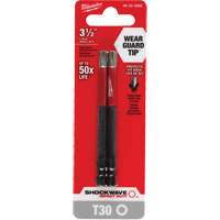Shockwave Impact Duty Screwdriver Bit, Torx, T-30 Tip, 1/4" Drive Size, 3-1/2" Length Haskins Industrial Inc.