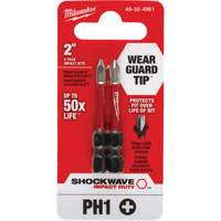 Embout de tournevis Shockwave Impact Duty, Phillips, #1, Prise 1/4" Haskins Industrial Inc.