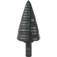 #12 Multi-Hole Step Drill Bit, 7/8" - 1-3/8" , 1/16" Increments, High Speed Steel Haskins Industrial Inc.