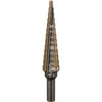 Step Drill Bit, 1/8"/#1 - 1/2"/#1 , 1/32" Increments, High Speed Cobalt Haskins Industrial Inc.