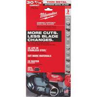 Lames-ruban pour coupes de m&eacute;taux extr&ecirc;mes, Acier rapide, 30-9/16" lo x 1/2" la x &eacute;paisseur 0,02", 12/14 dents par pouce Haskins Industrial Inc.