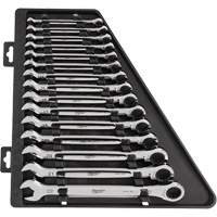 Ratcheting Wrench Set, Combination, 15 Pieces, Metric Haskins Industrial Inc.