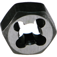 Drillco&reg; Hexagon Threading Die Nut, 4-40 Thread, High Speed Steel Haskins Industrial Inc.