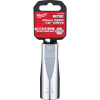 Douille m&eacute;trique avec c&ocirc;t&eacute;s Four Flats, 20 mm, Prise 1/2", 6 pans, Profond Haskins Industrial Inc.