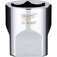 Douille m&eacute;trique avec c&ocirc;t&eacute;s Four Flats, 20 mm, Prise 3/8", 6 pans Haskins Industrial Inc.