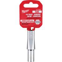 Douille SAE avec c&ocirc;t&eacute;s Four Flats, 11/32", Prise 3/8", 6 pans, Profond Haskins Industrial Inc.