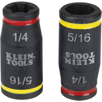 3-in-1 Impact Flip Socket Set, Hex, 1/4" Drive, 3 Pcs Haskins Industrial Inc.