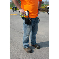 Porte-outils pour monteur de ligne, Porte-outil multiple, Cuir, 3 Poches Haskins Industrial Inc.