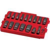 Shockwave Impact Duty Packout Socket Set, 17 Pcs, Impact, 3/8" Drive Size, Deep Haskins Industrial Inc.