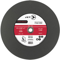 Meule &agrave; tronçonner Power Abrasive A36R, 14" x 3/32", Arbre de 1", Type 1, 4400 Tr/min Haskins Industrial Inc.