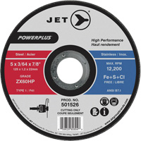 Meule &agrave; tronçonner PowerPlus ZX46HP, 7" x 1/16", Arbre de 7/8", Type 1, 8500 Tr/min Haskins Industrial Inc.