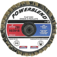 PowerBlend Roll-On Flap Disc, 2" x Type R, Z80 Grit Haskins Industrial Inc.