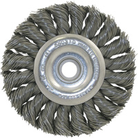 3K114 Brosse &agrave; fil nou&eacute;, non filet&eacute;, Dia. 3-1/4", Fils 0,014", Arbre 3/8"-1/2 Haskins Industrial Inc.
