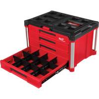 Boîte &agrave; outils avec 4 tiroirs PackOut, 16-3/10" x 22-1/5" x 14-3/10", Rouge Haskins Industrial Inc.