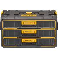 ToughSystem&reg; 2.0 Three-Drawer Unit, 21-4/5" x 12-3/10" x 12-3/5", Black/Yellow Haskins Industrial Inc.