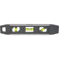 Niveau torpille, 9" lo, Aluminium, 3 fioles, Magn&eacute;tique Haskins Industrial Inc.