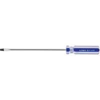 Blue Transparent Striped Slotted Screwdriver, 3/16" Tip, Round, Plastic Handle Haskins Industrial Inc.