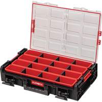 Arx X-Large Organizer with Long Bins, 23" x 15-1/5" x 5", Black Haskins Industrial Inc.