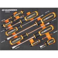 Slotted Dual Material Screwdriver Set in Foam Storage Tray, 9 Pcs. Haskins Industrial Inc.