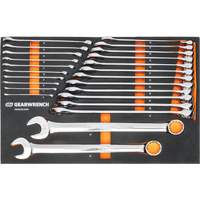 12-Point Long Pattern Combination Metric Wrench Set in Foam Storage Tray, Open-Ended, 24 Pieces, Metric Haskins Industrial Inc.