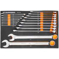 12-Point Long Pattern Combination SAE Wrench Set in Foam Storage Tray, Open-Ended, 19 Pieces, Imperial Haskins Industrial Inc.
