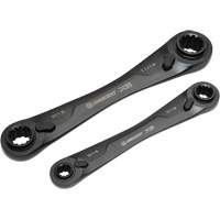 X6 4-in-1 Black Oxide Spline Ratcheting SAE Wrench Set, 2 Pieces, Imperial Haskins Industrial Inc.