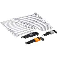 6-Point Combination Wrench and Hex Key Set in Foam Storage Tray Haskins Industrial Inc.