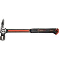 Milled-Face Framing Hammer, 28 oz., Solid Steel Handle, 16" L Haskins Industrial Inc.