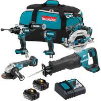 18V LXT Brushless 5 Tool Combo Kit, Lithium-Ion, 18 V Haskins Industrial Inc.