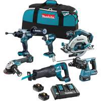 LXT Brushless 6 Tool Combo Kit, Lithium-Ion, 18 V Haskins Industrial Inc.
