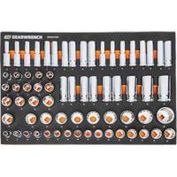 MEGAMOD Metric Mechanics Tool Set in Modular Foam Trays with Rolling Cabinet, 358 Pieces Haskins Industrial Inc.
