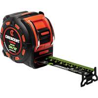 Ruban &agrave; mesurer Shockforce NITE EYE, 1-1/4" x 16'/5 m, Marques de goujon M&eacute;trique/SAE Haskins Industrial Inc.