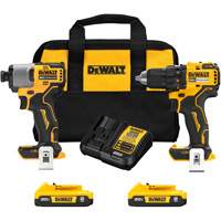 Ensemble de tournevis &agrave; chocs & tournevis/perceuse sans fil et sans balai, Lithium-ion, 20 V Haskins Industrial Inc.